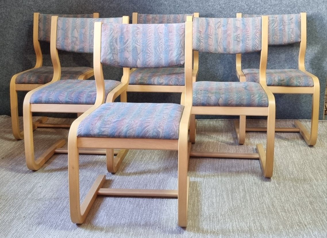 Duńskie Krzesła Vintage 6 sztuk lata 90