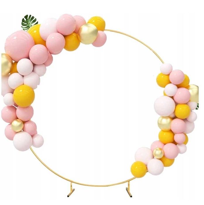 Stelaż KOŁO na Balony ZŁOTE 2 metry