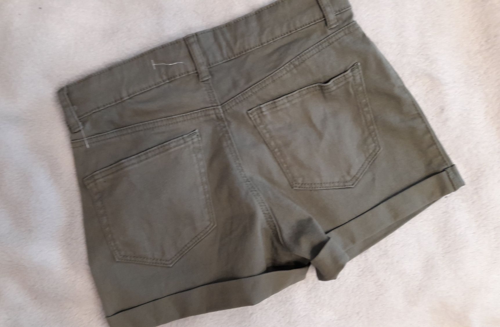 OKAZJA szorty spodenki jeansowe h&m khaki jesns lato 8l 9ll 140cm