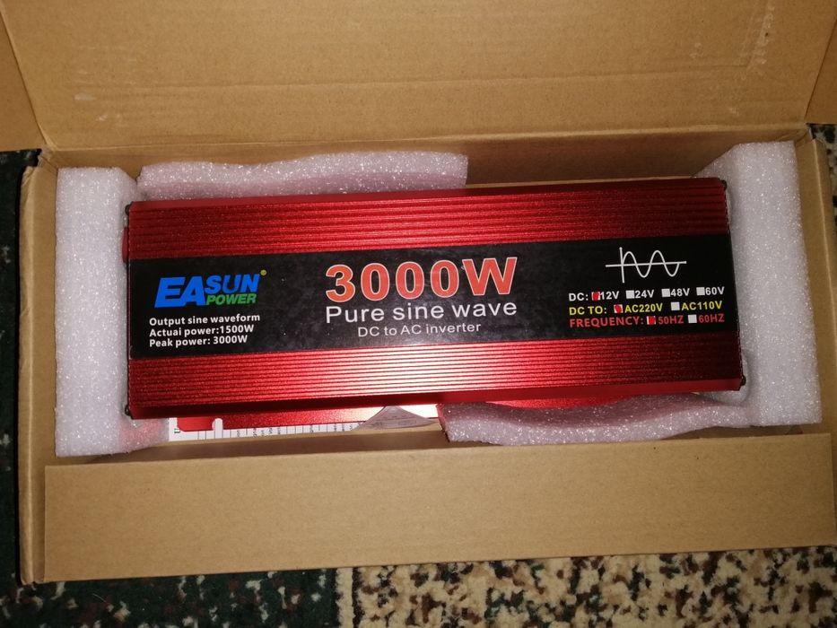 Інвертор 12v 220v 3000w Чистий синус