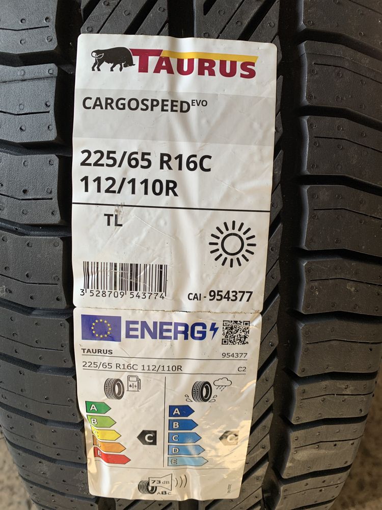 (4шт) нові 225/65R16C Taurus CargoSpeed Evo (112/110R) літні шини