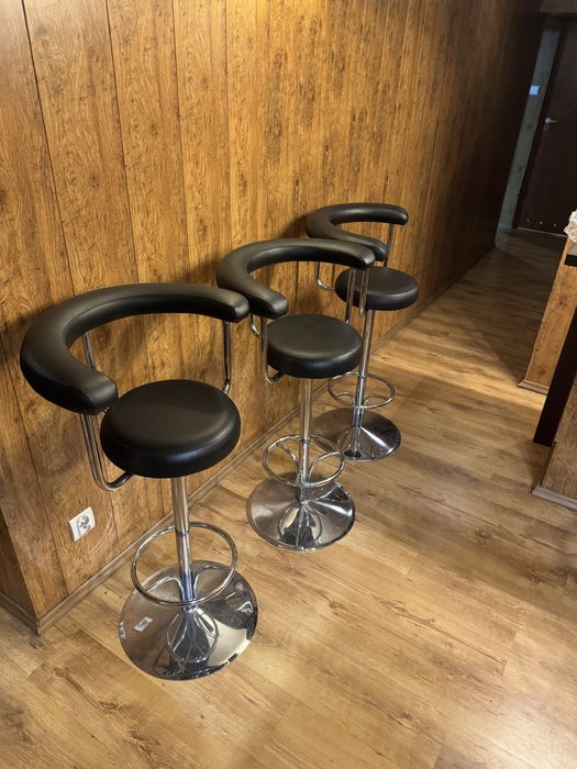 Stołki barowe, hokery - zestaw 3 szt.