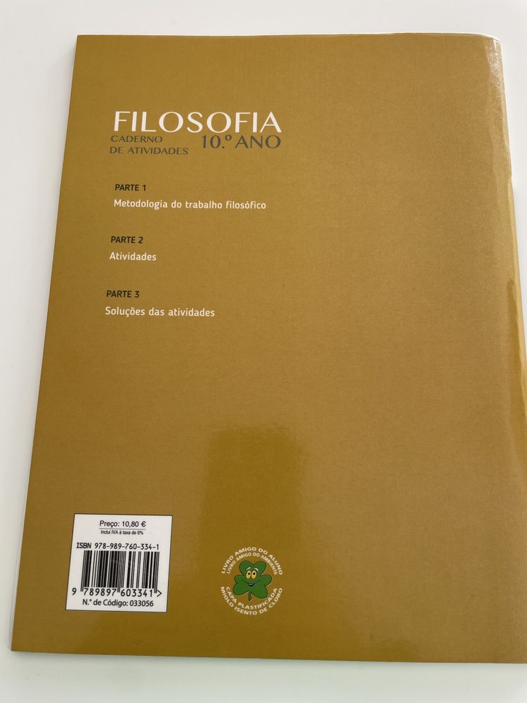 Livro caderno de atividades filosofia- 10 ano