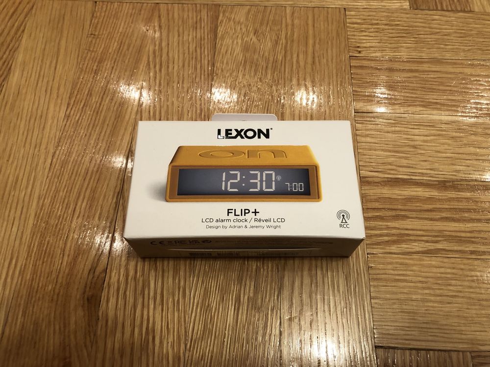 Lexon Flip Plus NOWY Alarm Clock Budzik Żółty