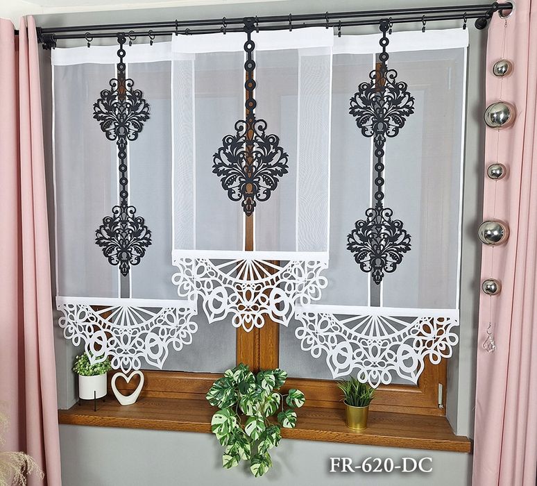 Firanki Panelowe - Nowoczesne - 3 Panele Z Dekorami Fr620-Dc