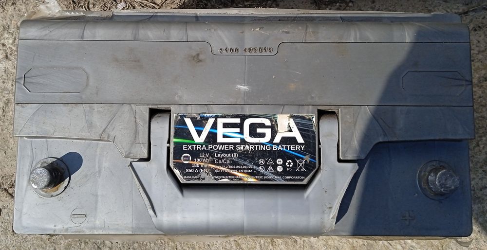 Акумулятор VEGA 100Ah, SOH 95%, пускового струму 850А(En)