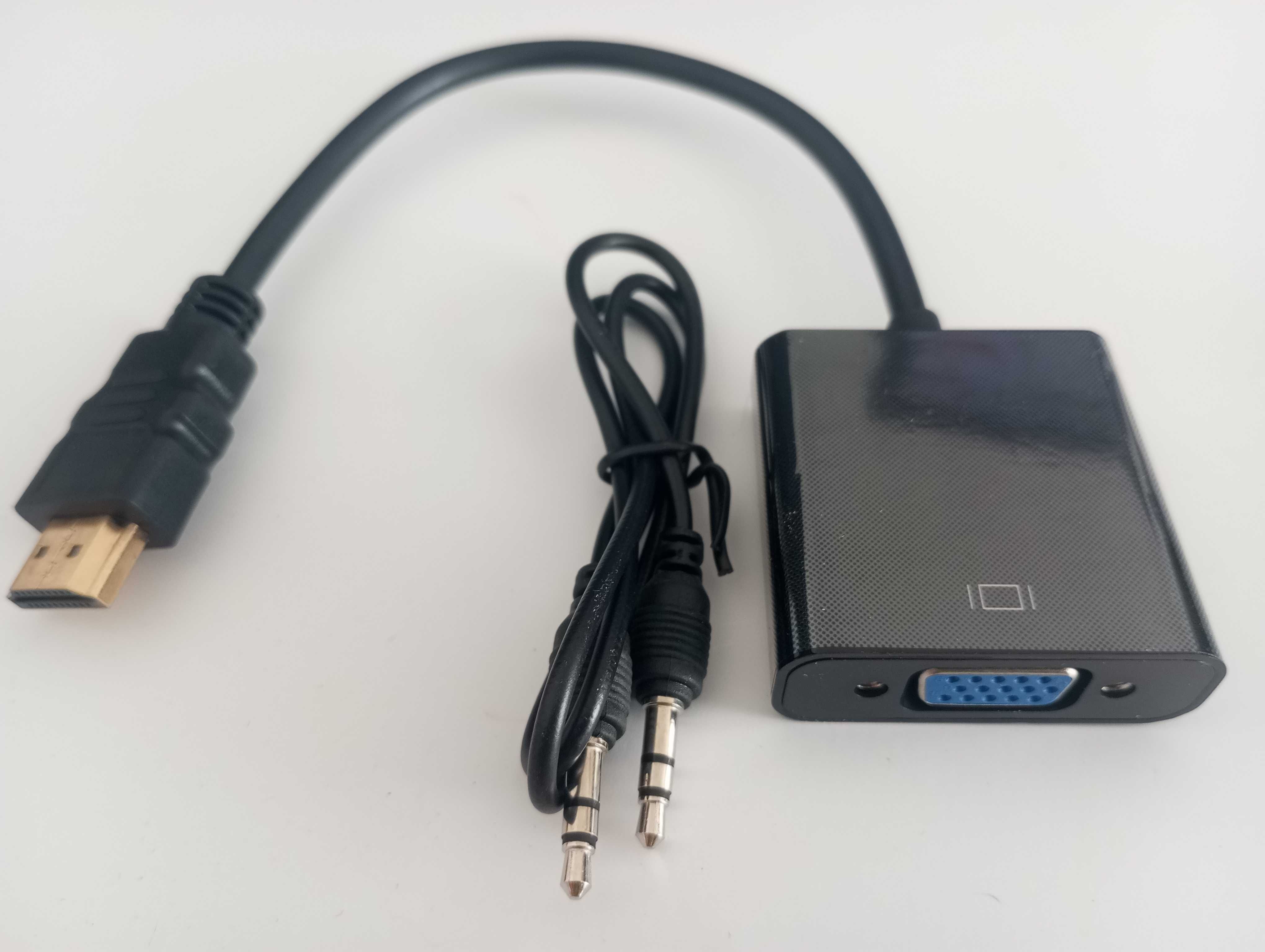 Конвертер видео адаптер HDMI - VGA переходник со звуком