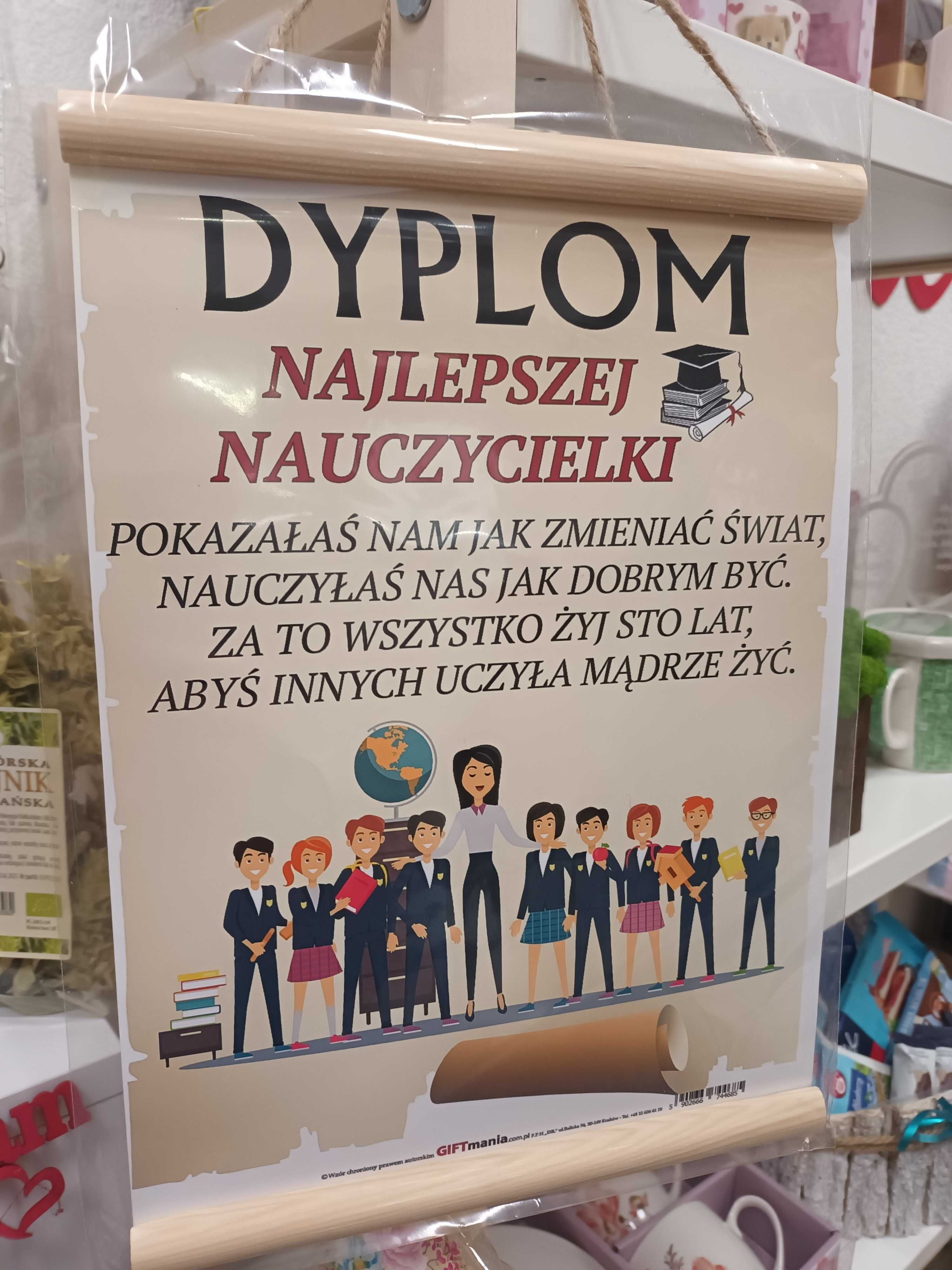 Dyplom Najlepsza NAUCZYCIELAKA - Extra !