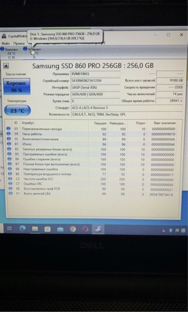 SSD 2.5" SATA III Samsung 870 Evo Series, PRO. 250 Гб