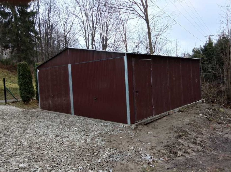 Garaż blaszany 6x5, garaż podwójny, tanie garaże blaszane