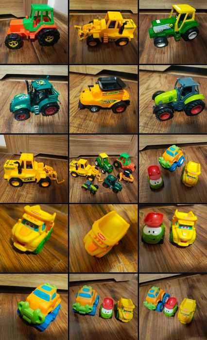 OKAZJA! Zestaw pojazdów dla chłopca auta,koparka, traktor, wywrotka