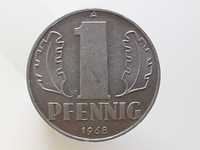 Stare monety. Moneta 1 pfennig / fenig Niemcy NRD 1968 A / 1975 A
