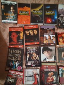 Filmy dvd, płyty CD, gry, kasety VHS, cały karton