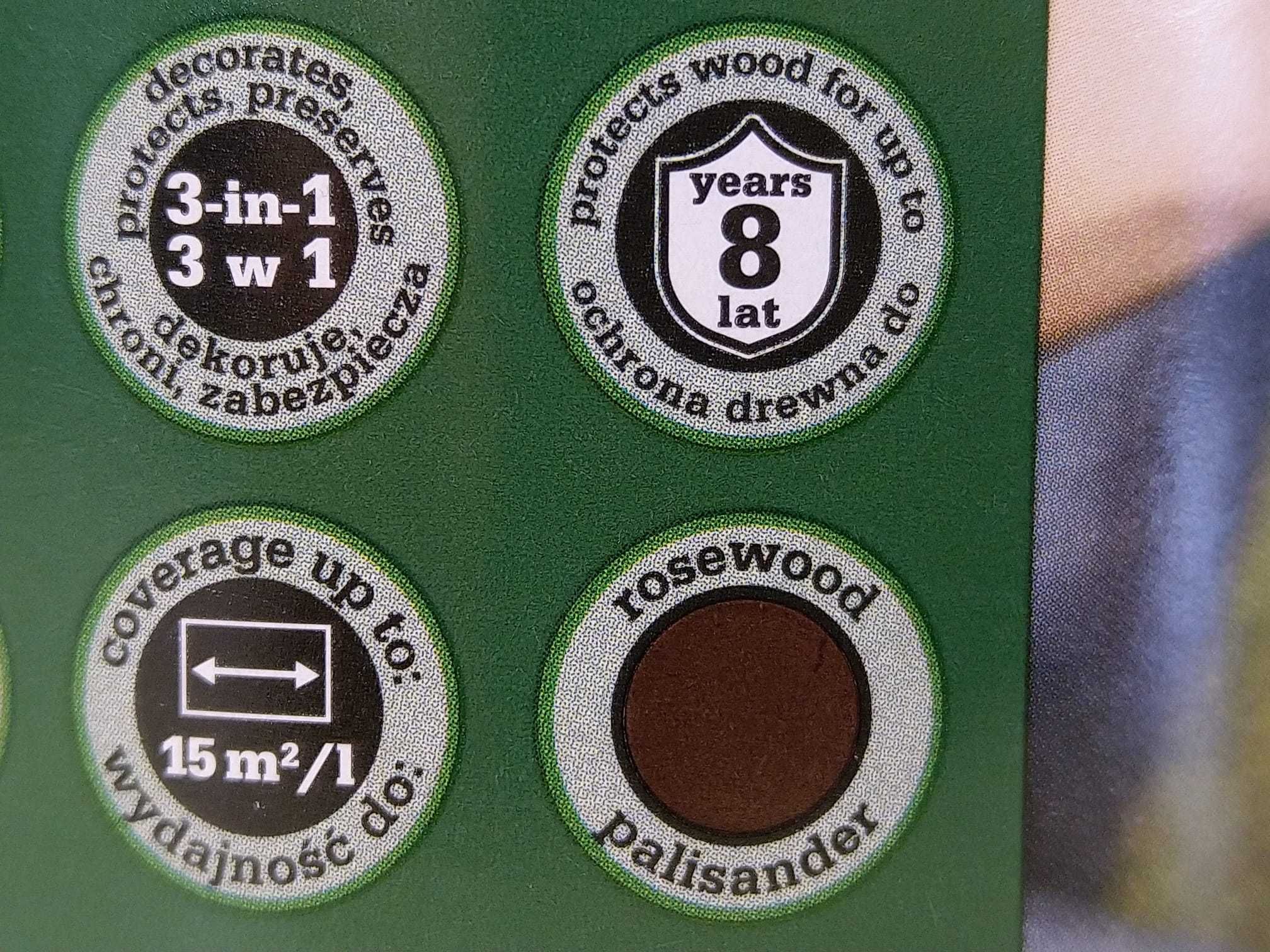OKAZJA Lakierobejca bejca do drewna PALISANDER poj. 750 ml połysk