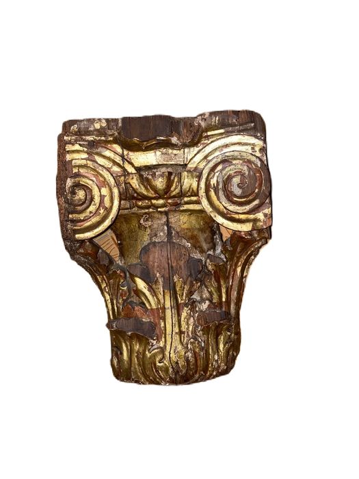 Fragmento de altar em talha dourada seculo 18