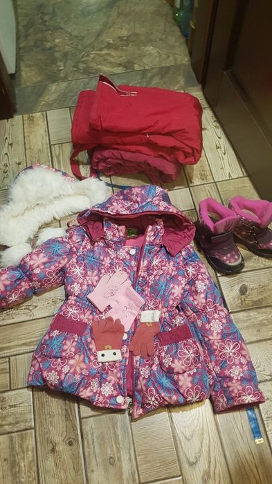 Зимний комбенизон і сапожки комбинезон зимовий термо на дівчинку комп