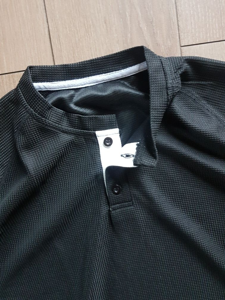 Nowa bluzka koszulka polo sweter XL XXL męska czarna długi rękaw