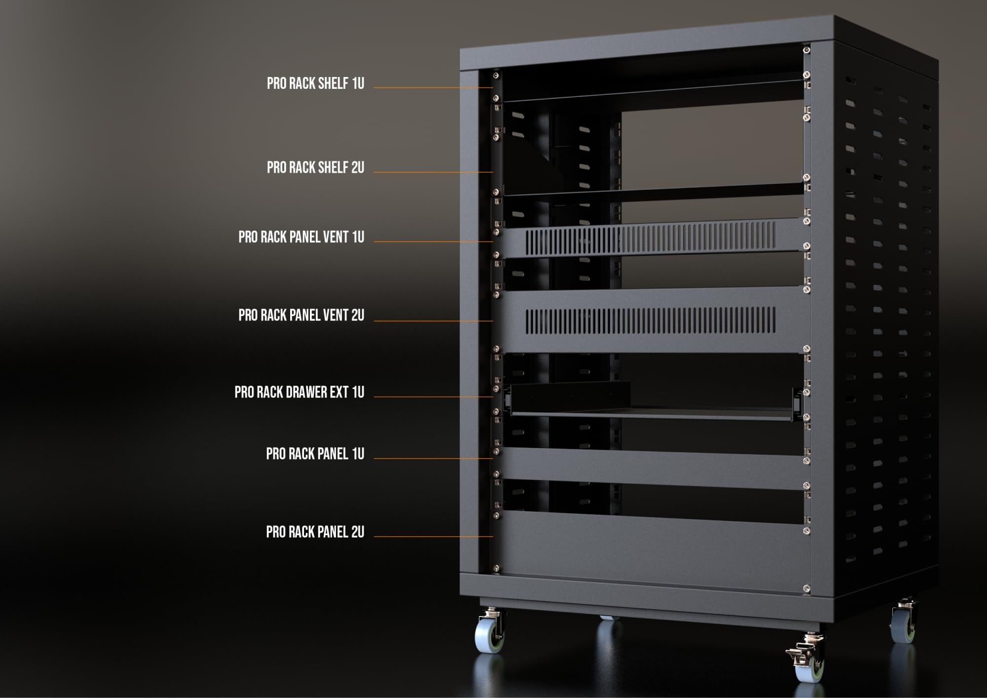 Audibax Pro Rack Shelf 2U podajnik półki