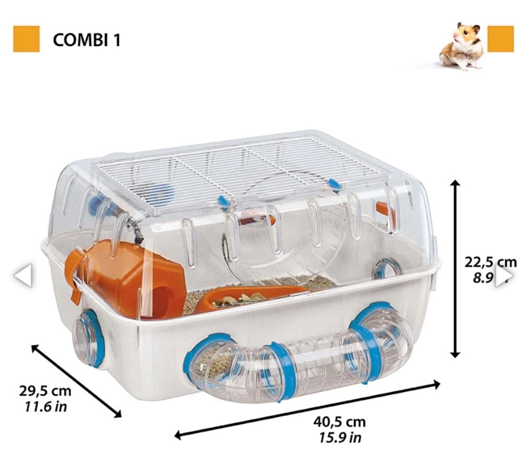 Клітка для хом'яків з тунелями і аксесуарами Ferplast COMBI 1. Б.у.