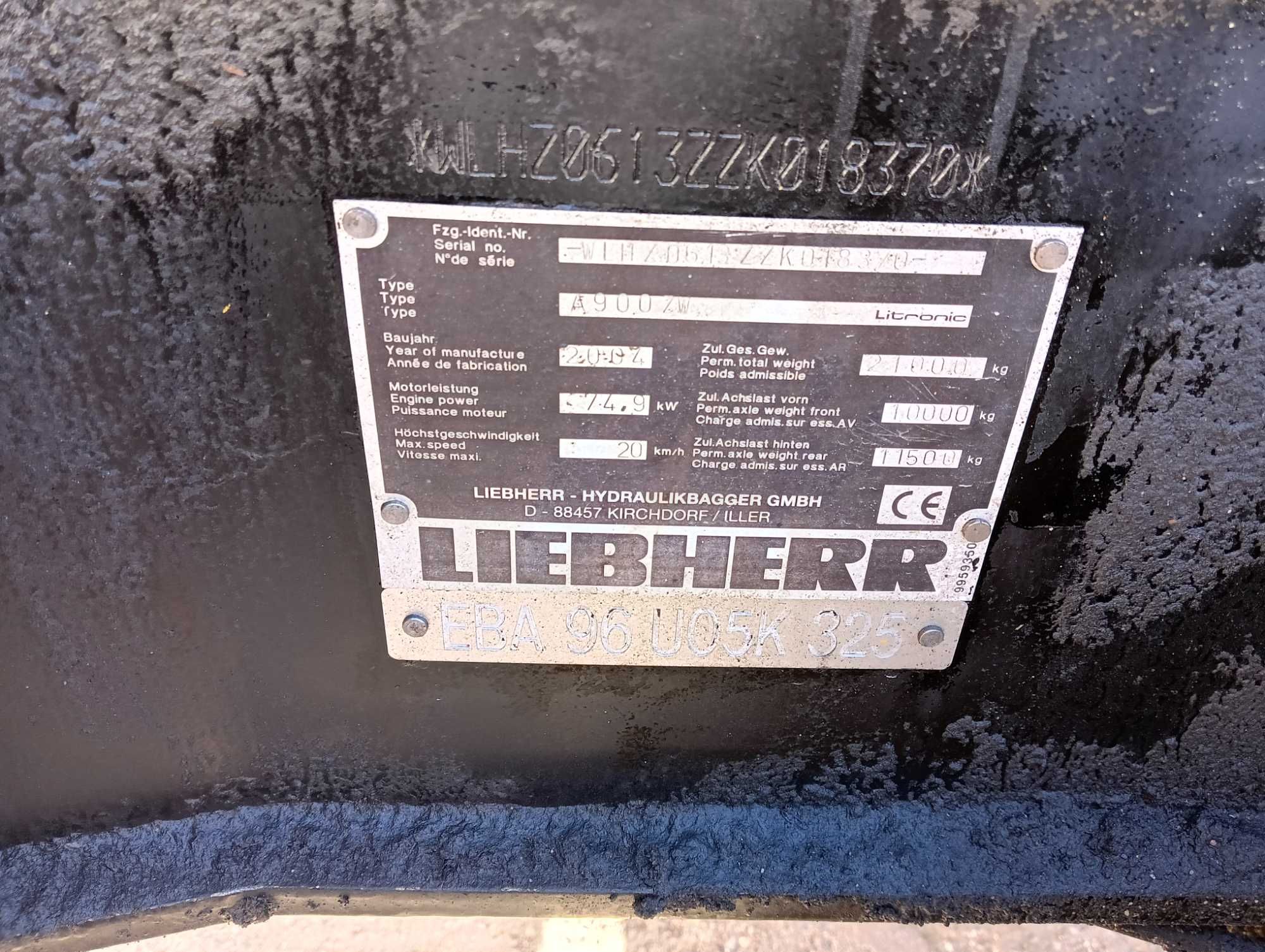 Koparka Liebherr A900ZW, dwudrogowa