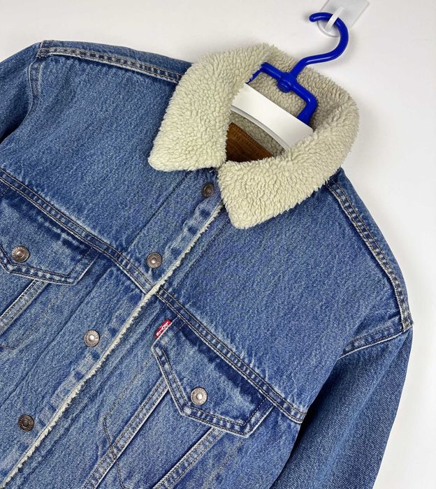 Kurtka jeansowa LEVIS STRAUSS sherpa damska katana baranek r. S