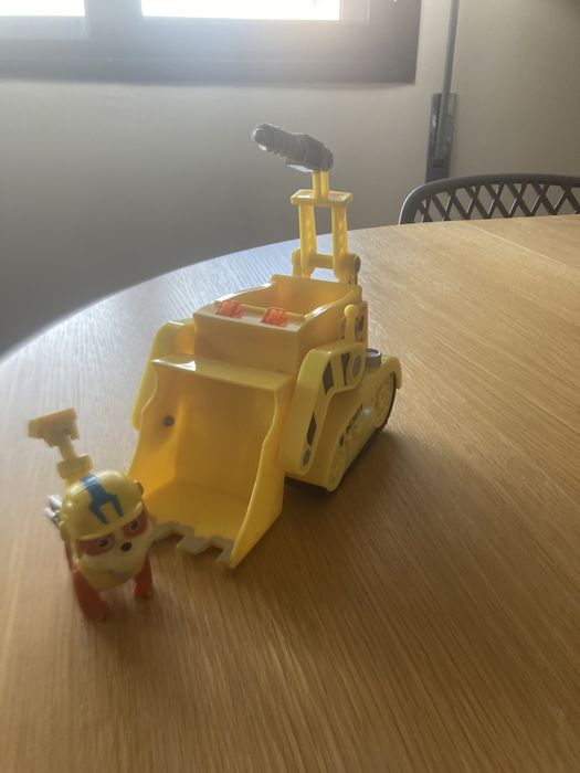 Rubble and truck