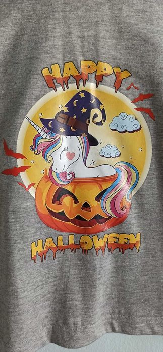 T-shirt de Halloween com unicórnio para criança