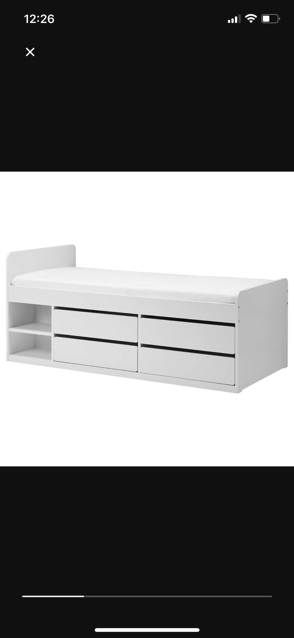Łóżko ikea släkt z materacem