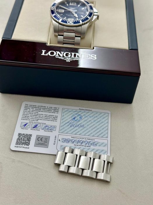 Longines Hydroconquest Automatico 44mm Azul - Com caixa e documentos