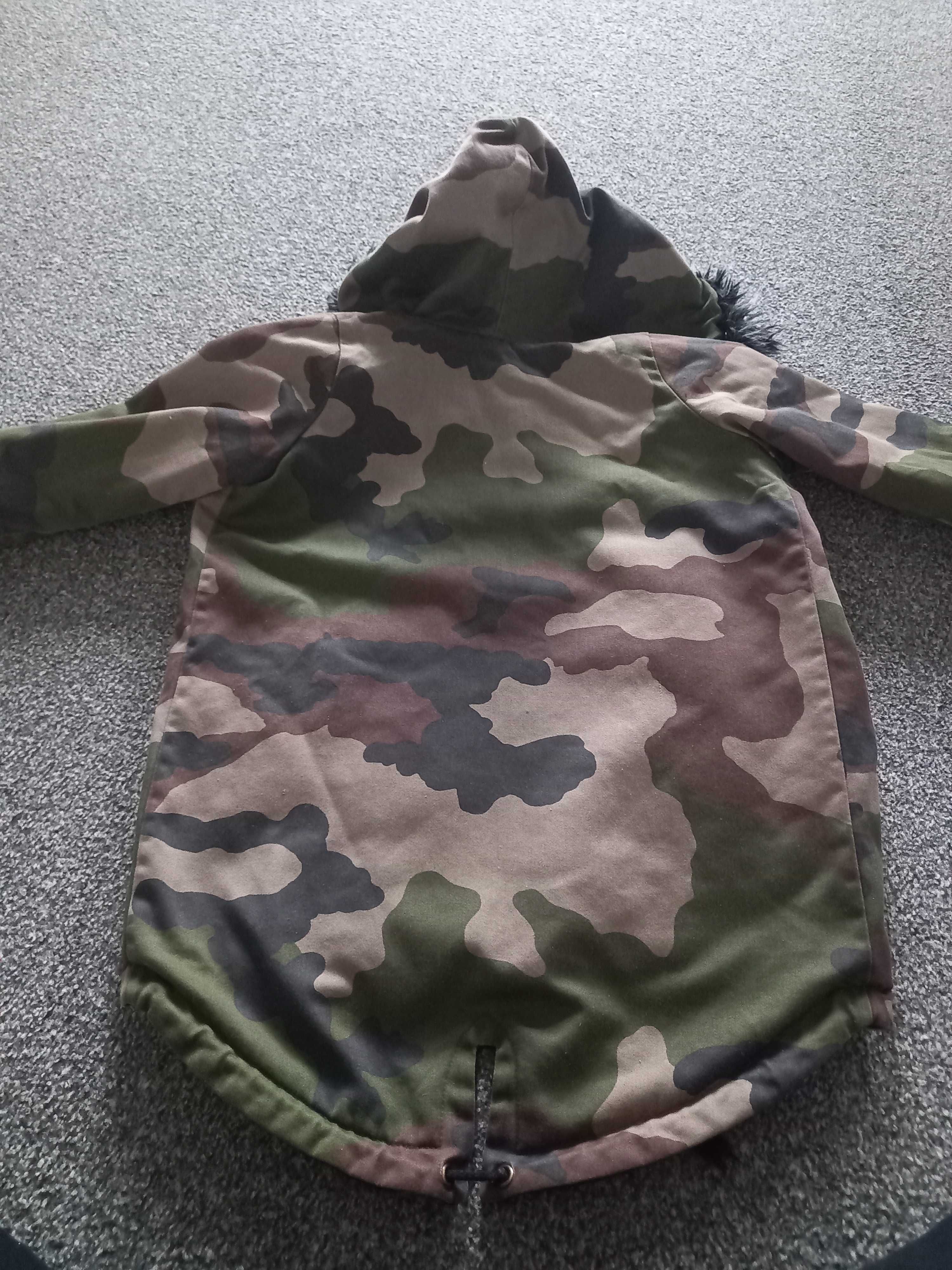 Kurtka parka ocieplana 128 moro dla chlopca