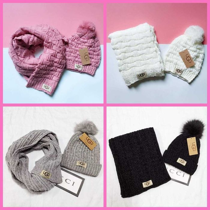 Зимняя шапка + шарф UGG