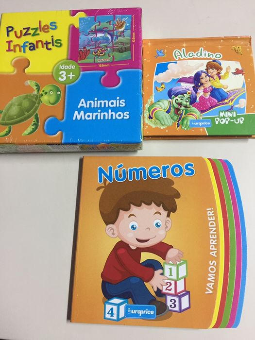 Livros infantismais uma caixinha com puzzles