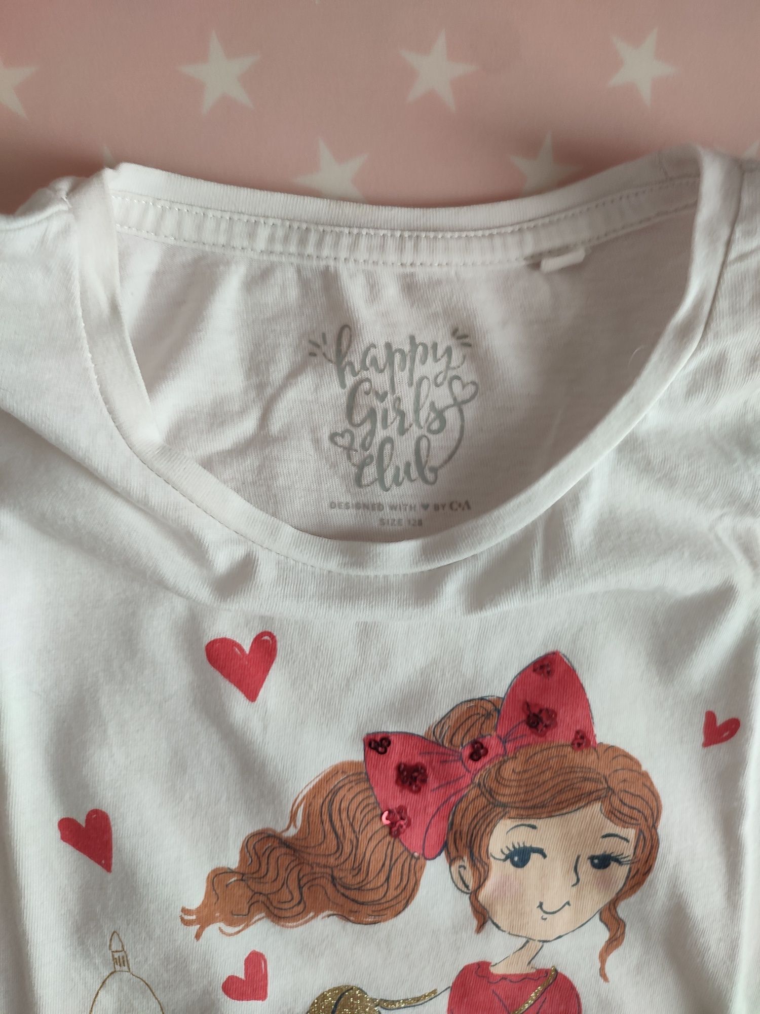 Camisolas t-shirt - 6 a 8 anos menina