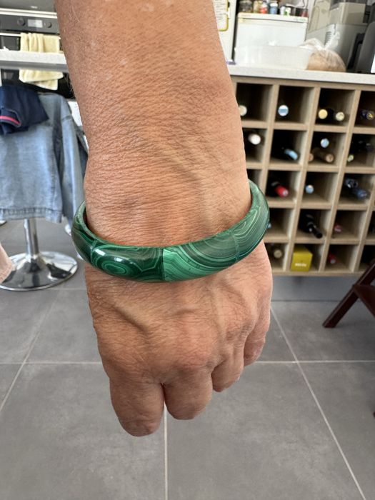 Pulseira malaquite verde grande