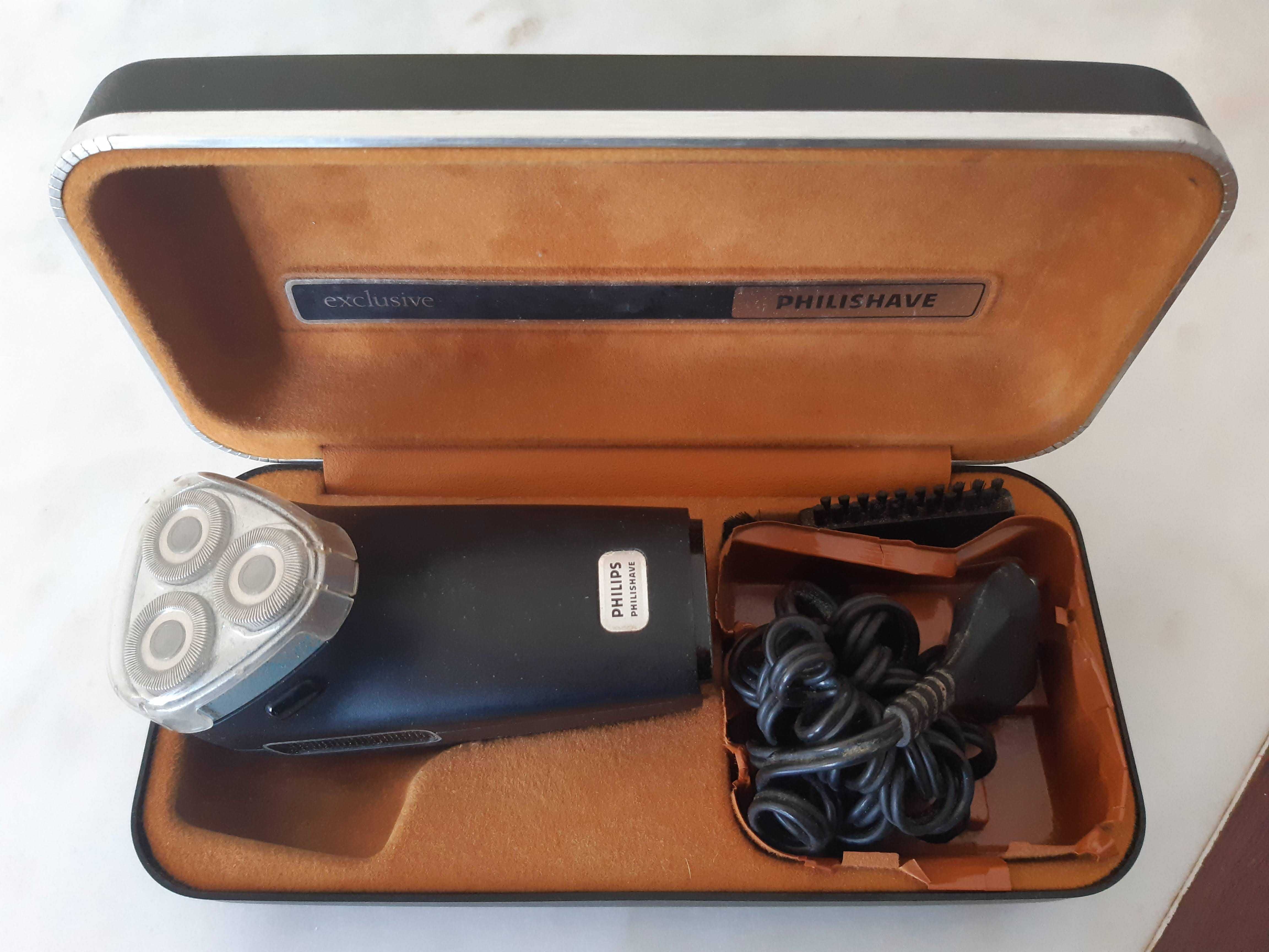 Máquina barbear Philishave exclusive, Modelo anos 80, a funcionar