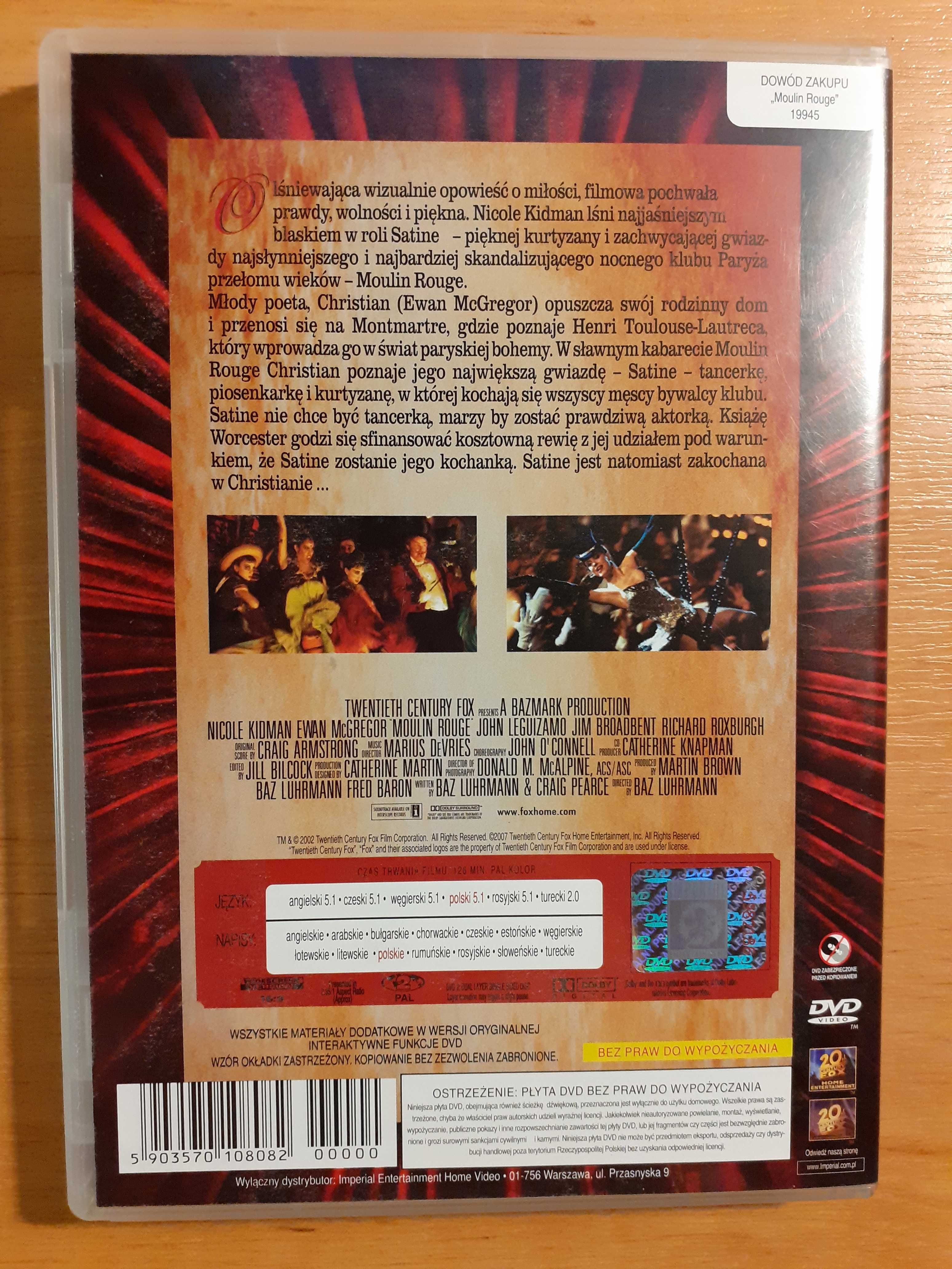 Moulin Rouge film DVD