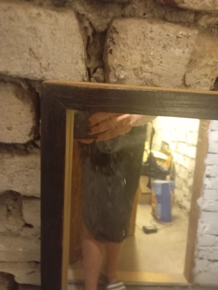 Duże lustro drewniana rama