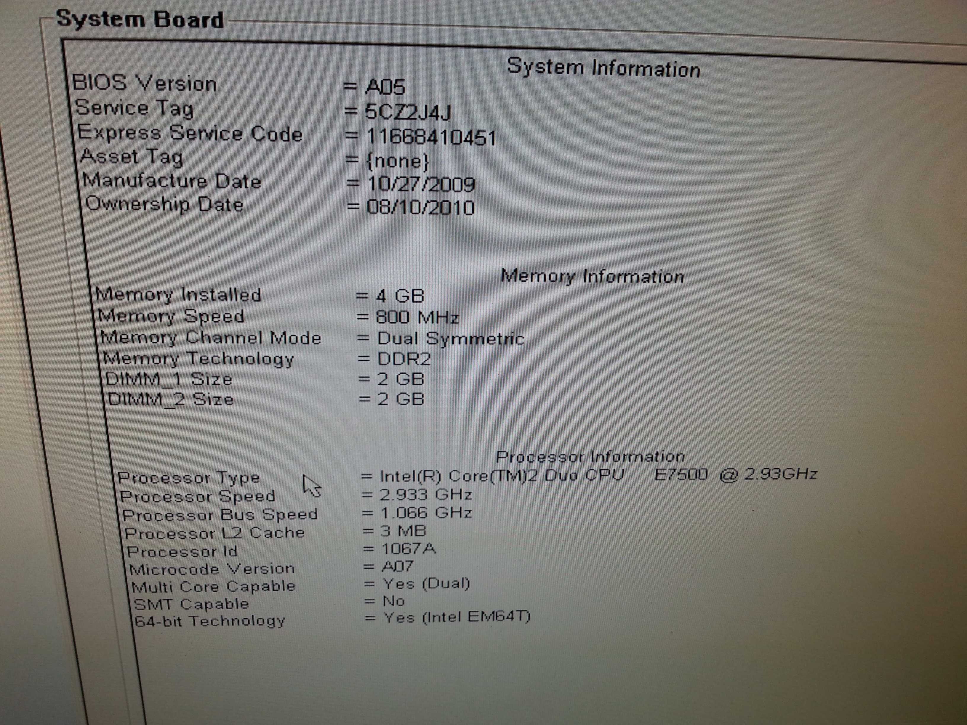 Komputer stacjonarny Dell Optiplex 760 i monitor Dell Ultrasharp 2009W