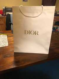 torba papierowa Dior złote logo