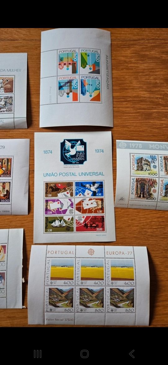 Blocos de selos de portugal antigos 
1874 UNIÃO POSTAL UNIVERSAL