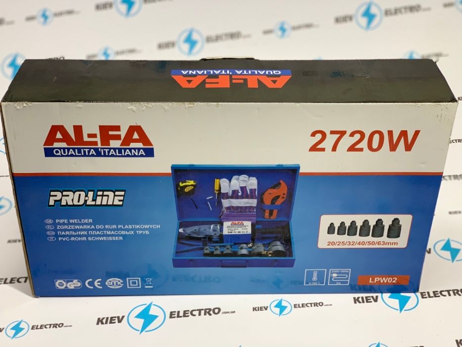 Паяльник для пластиковых труб AL-FA LPW02 2720W (Чехия) Набор инструм