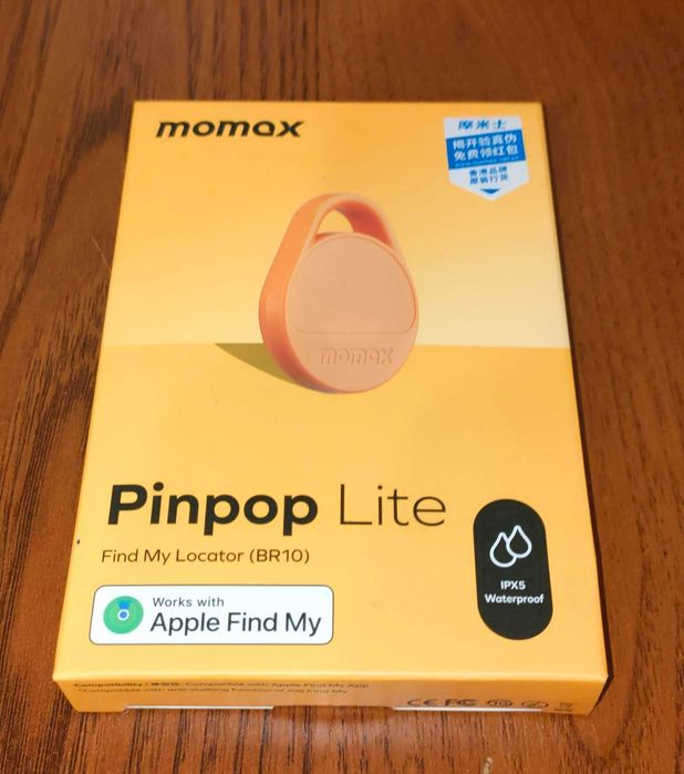 Трекер Momax Pinpop Lite для Apple — аналог AirTag, помаранчевий