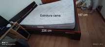 Estrutura cama de casal cor wengue