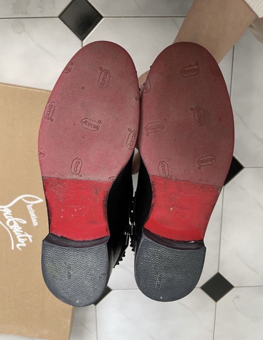 Чоботи Christian Louboutin Black Egoutina Flat
