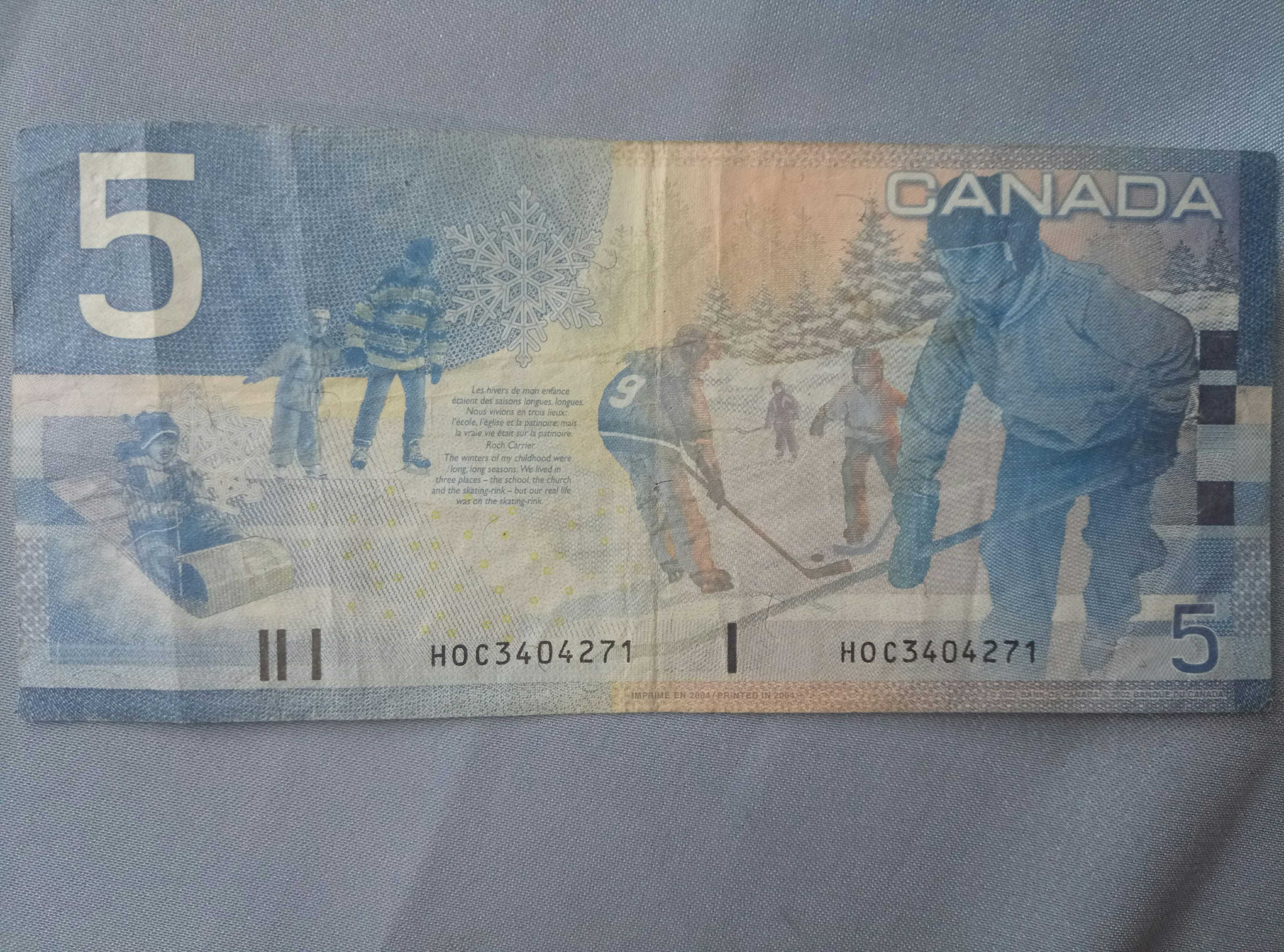 5 Долларов . Канада