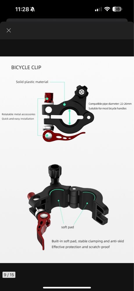 Uchwyt rowerowy na kontroler drona DJI Mini 2/Air2/2S