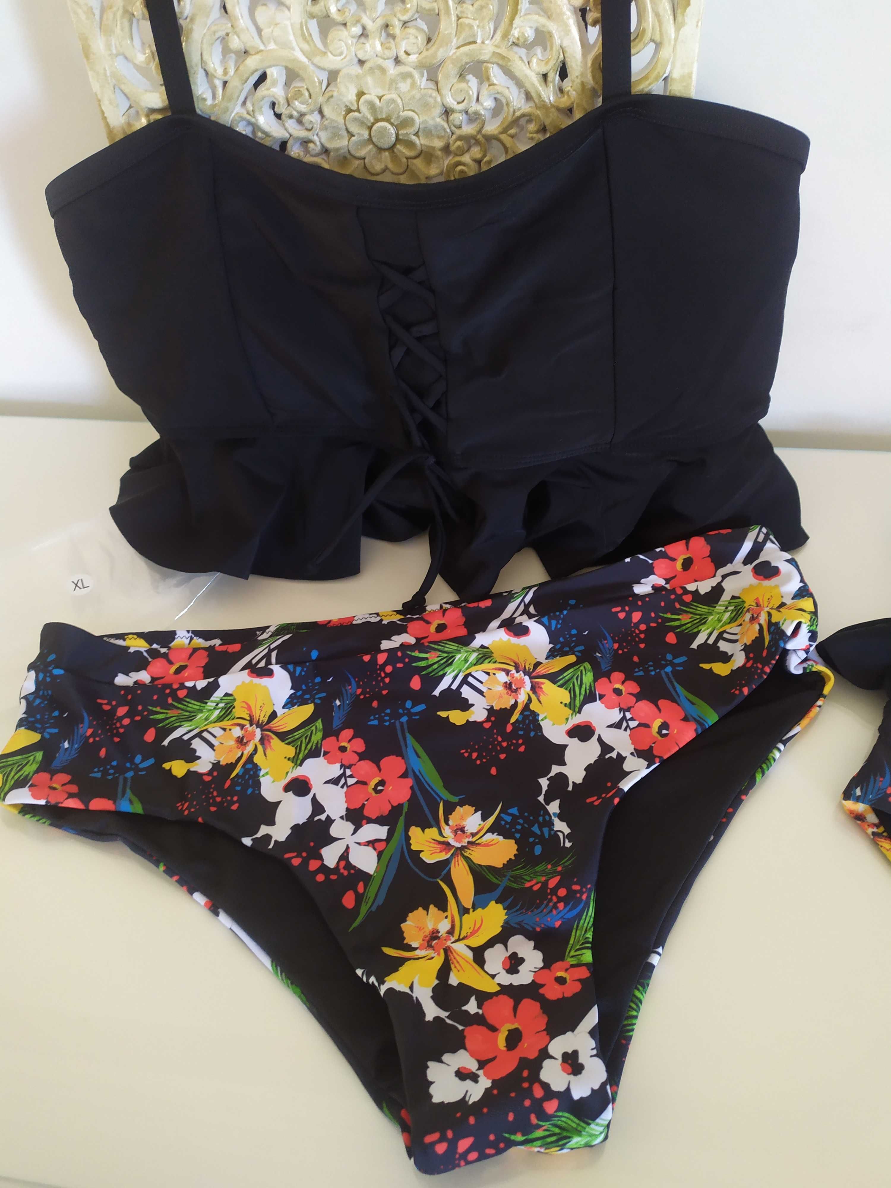 Fatos Banho/Bikinis mãe (L) e filha (130 (7-8 anos) - novos