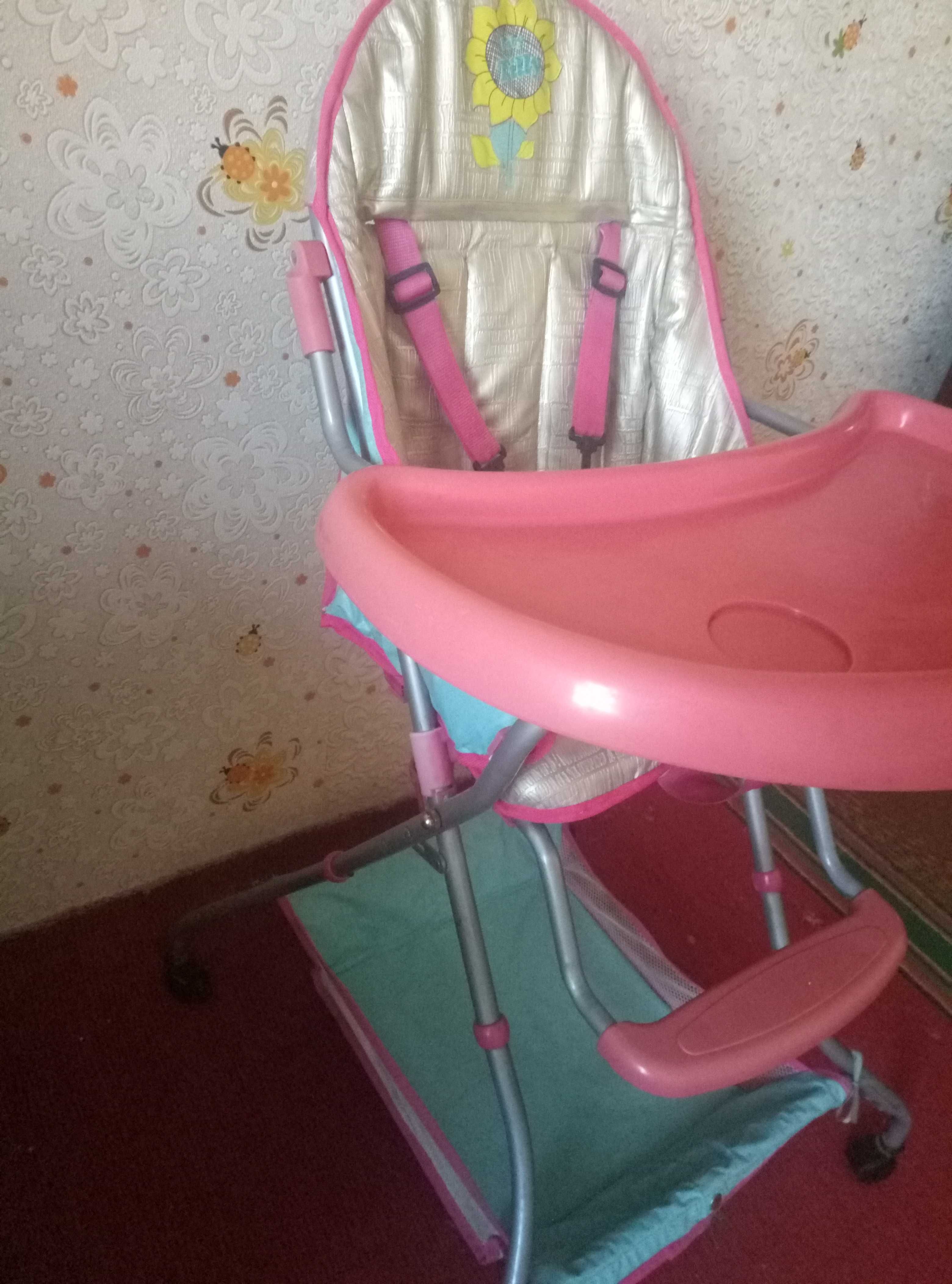 стульчик стул кресло для кормления Baby Tilly эко кожа цвета золото