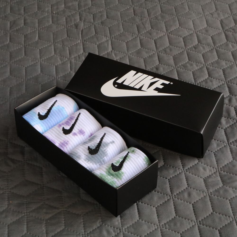 Подарочный набор коробка Найк/ Nike носки tie dye/носки тай дай