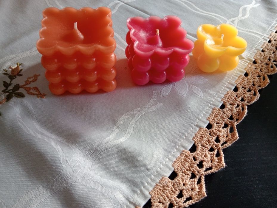 Velas Cubo Bubble Decorativas